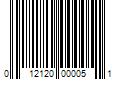 Barcode Image for UPC code 012120000051