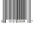 Barcode Image for UPC code 012121000067