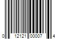 Barcode Image for UPC code 012121000074