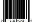 Barcode Image for UPC code 012126000055