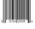 Barcode Image for UPC code 012134000054