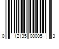 Barcode Image for UPC code 012135000053