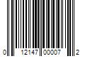 Barcode Image for UPC code 012147000072