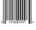 Barcode Image for UPC code 012152000074