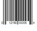 Barcode Image for UPC code 012158000054