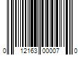 Barcode Image for UPC code 012163000070