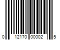 Barcode Image for UPC code 012170000025