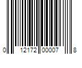 Barcode Image for UPC code 012172000078