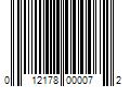 Barcode Image for UPC code 012178000072