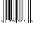 Barcode Image for UPC code 012200000179