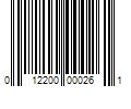 Barcode Image for UPC code 012200000261