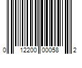 Barcode Image for UPC code 012200000582