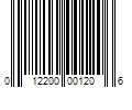 Barcode Image for UPC code 012200001206