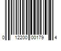 Barcode Image for UPC code 012200001794