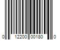 Barcode Image for UPC code 012200001800