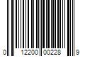 Barcode Image for UPC code 012200002289