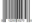 Barcode Image for UPC code 012200002708