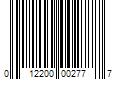 Barcode Image for UPC code 012200002777