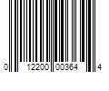 Barcode Image for UPC code 012200003644