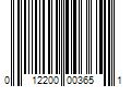 Barcode Image for UPC code 012200003651