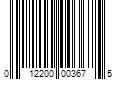 Barcode Image for UPC code 012200003675