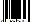 Barcode Image for UPC code 012200007161