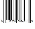 Barcode Image for UPC code 012200007475