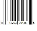 Barcode Image for UPC code 012203004365