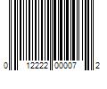 Barcode Image for UPC code 012222000072