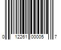 Barcode Image for UPC code 012261000057