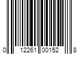 Barcode Image for UPC code 012261001528