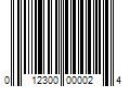 Barcode Image for UPC code 012300000024