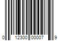 Barcode Image for UPC code 012300000079. Product Name: 