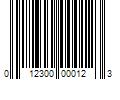 Barcode Image for UPC code 012300000123