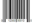 Barcode Image for UPC code 012300000130