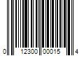 Barcode Image for UPC code 012300000154