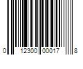 Barcode Image for UPC code 012300000178