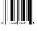 Barcode Image for UPC code 012300000345