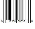 Barcode Image for UPC code 012300000376