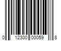 Barcode Image for UPC code 012300000598