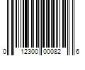 Barcode Image for UPC code 012300000826