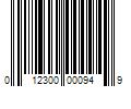 Barcode Image for UPC code 012300000949