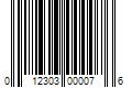 Barcode Image for UPC code 012303000076