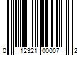 Barcode Image for UPC code 012321000072