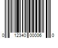 Barcode Image for UPC code 012340000060