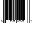 Barcode Image for UPC code 012352000072