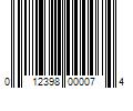 Barcode Image for UPC code 012398000074