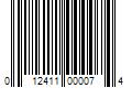 Barcode Image for UPC code 012411000074