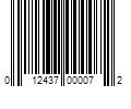 Barcode Image for UPC code 012437000072