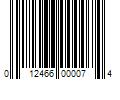 Barcode Image for UPC code 012466000074